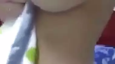 XXX model of Indian origin teases men gently massaging boobs