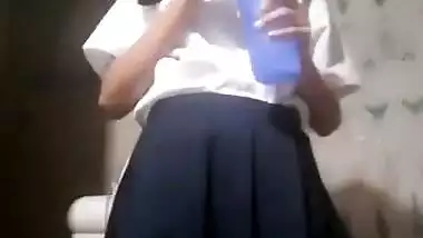 18 yr old horny girl stripteases in Nepali porn video