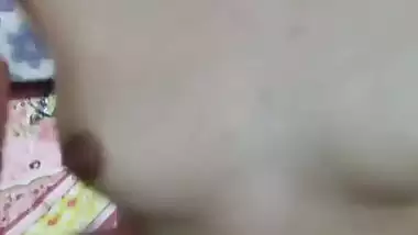 Brown haired cam girl boob pressing and pussy fingering