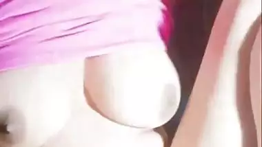 Nude Indian girl exposes her big boobs and wet pussy