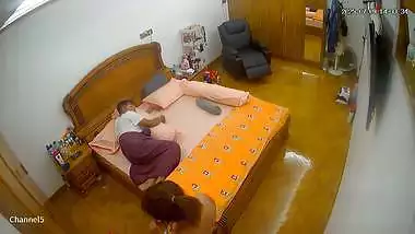 Couple in bedroom sex with hot wife showing big ass